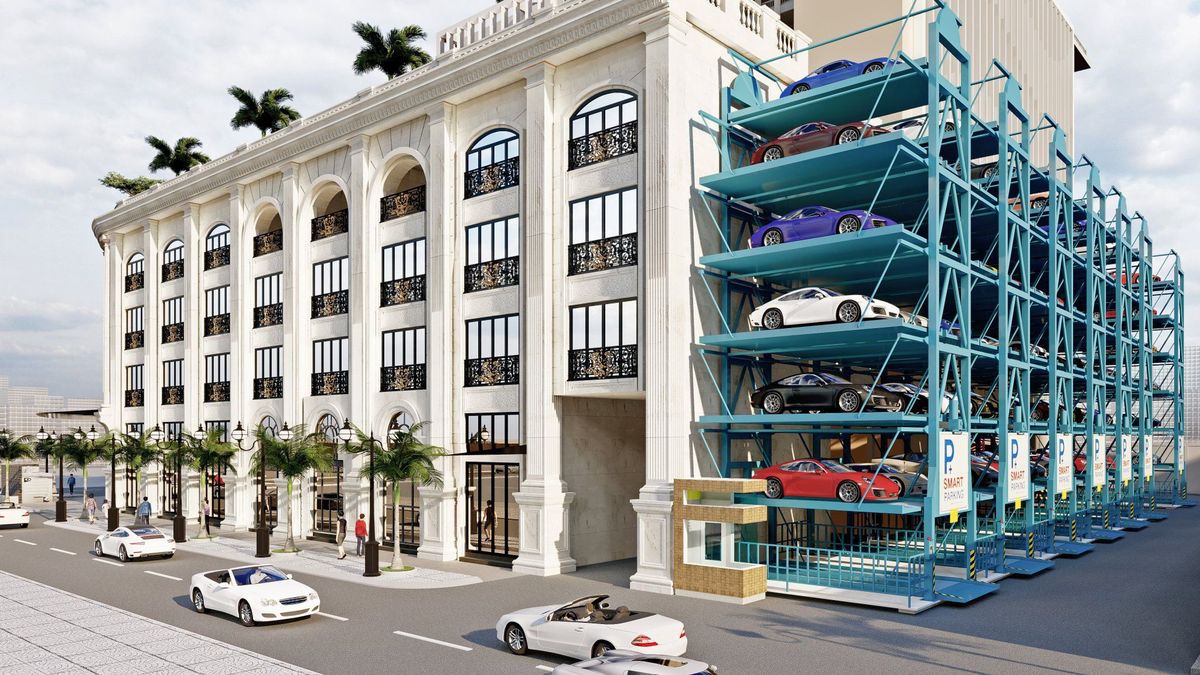 Mô hình bãi giữ xe dạng xoay vòng đứng